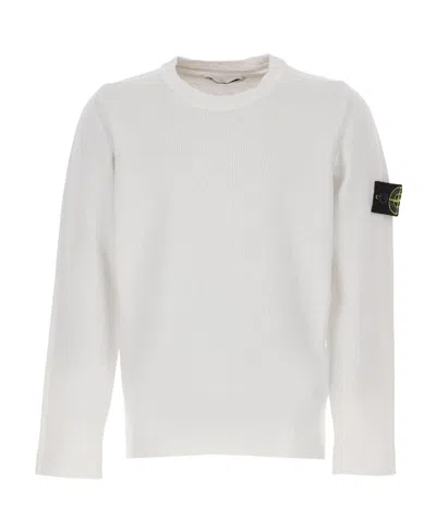 STONE ISLAND LOGO DECAL ROUND NECK PULLOVER