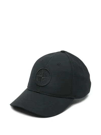 Stone Island Logo-detail Baseball Cap In Black
