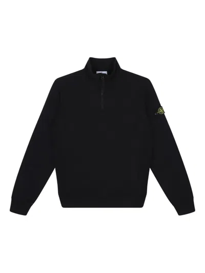 Stone Island Kids' Logo-detail Sweatshirt In Black