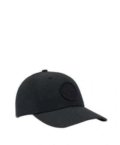 Stone Island Logo Embroidered Baseball Cap In Red