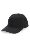 Stone Island Logo Embroidered Baseball Cap In Black