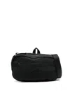 Stone Island Logo-embroidered Belt Bag In Black