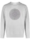 Stone Island Logo-embroidered Cotton Sweatshirt In Grey