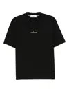 Stone Island Casual Black T-shirt With Graphic Design And Subtle Logo In Black