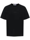 Stone Island Logo-embroidered Cotton T-shirt In Black
