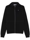 Stone Island Wool And Cotton Zip-up Fleece Sweatshirts Blue In Blue