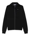 Stone Island Wool And Cotton Zip-up Fleece Sweatshirts Blue In Blue