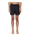 Stone Island Logo Embroidered Shorts In Blue