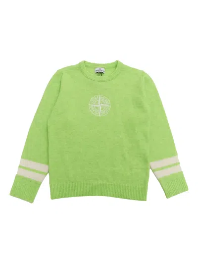 STONE ISLAND LOGO-EMBROIDERED SWEATER