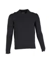 Stone Island Logo Embroidered Sweater In Grey Wool In Grey