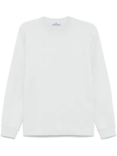 Stone Island Logo-embroidered Sweatshirt In Blue