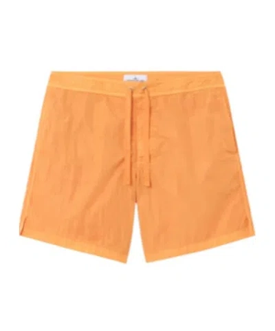 Stone Island Logo-embroidered Swim Shorts In Orange