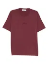 Stone Island Logo-embroidered T-shirt In Red