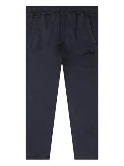 Stone Island Logo-embroidered Track Pants In Black