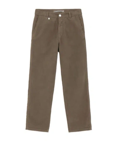 Stone Island Logo-embroidered Trousers In Green