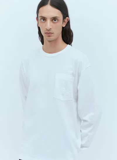 Stone Island Logo Embroidery T-shirt In White