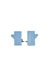 Stone Island Logo Gloves In Blue
