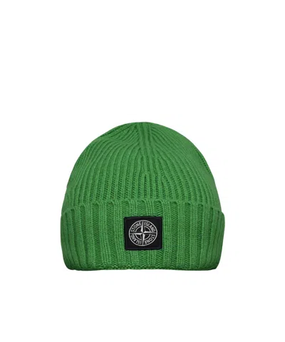 Stone Island Logo Hat In Green