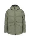 STONE ISLAND LOGO HOODED DOWN JACKET