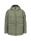 STONE ISLAND LOGO HOODED DOWN JACKET