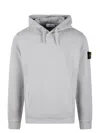 Stone Island Logo Hooded Sweatshirt In Grey