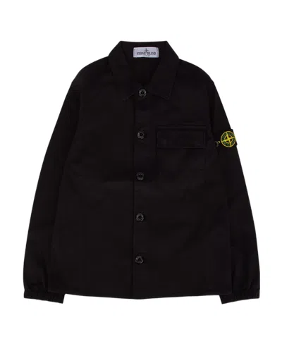 Stone Island Logo Jacket In Blue