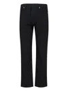 Stone Island Five-pocket Trousers With Belt Loops And Contrast Stitching In Black