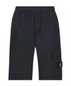 Stone Island Logo Logo Badge Shorts In Black