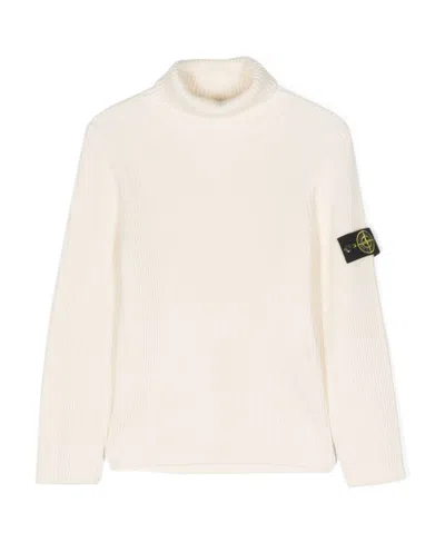 Stone Island Logo Long-sleeved Sweater In Multi