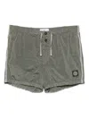 Stone Island Compass Patch Swim Shorts In Green
