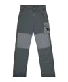 Stone Island Logo Overwork Casual Pants In Black