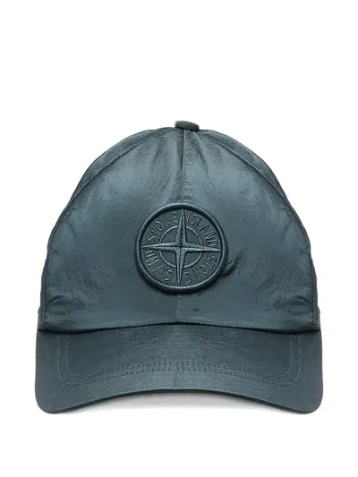 Stone Island Logo-patch Baseball Cap In Blue