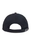 Stone Island Blue Baseball Cap With Tone-on-tone Compass Logo On The Front In Cotton Man In Black
