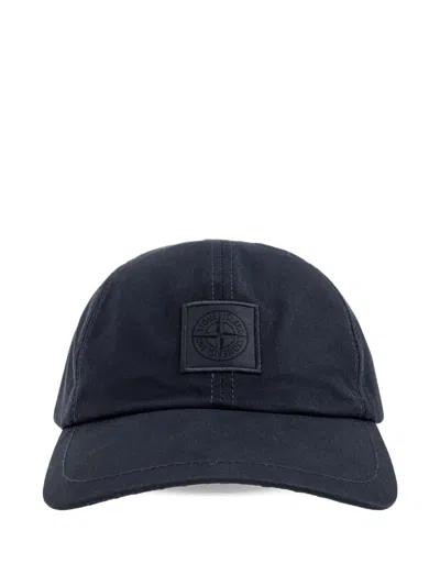 Stone Island Logo-patch Baseball Cap In Blue
