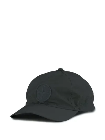 Stone Island Logo-patch Baseball Cap In Black