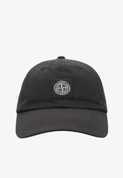 Stone Island Logo-patch Baseball Cap In Green