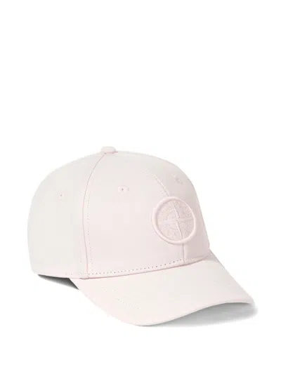 Stone Island Kids' Logo-patch Baseball Cap In White