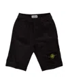 Stone Island Logo-patch Bermuda Shorts In Black