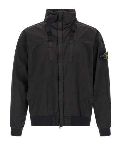 STONE ISLAND STONE ISLAND LOGO PATCH BOMBER JACKET