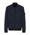 Stone Island Logo-patch Bomber Jacket In Blue