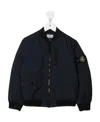 Stone Island Logo-patch Bomber Jacket In Blue