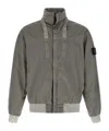 Stone Island Grey Solid Logo Jacket In Gray