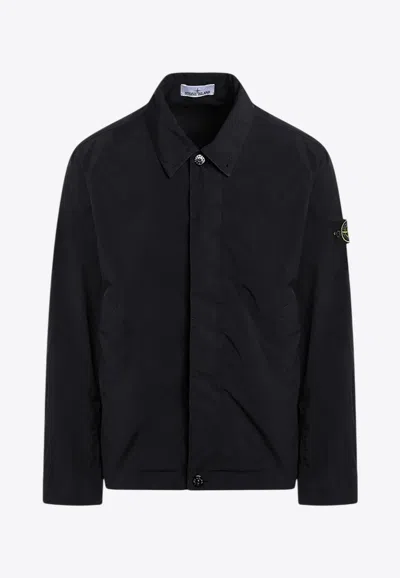 Stone Island Logo Patch Buttoned Jacket