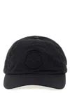 Stone Island Nylon Baseball Hat With Prominent Logo In Black