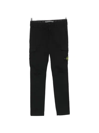 Stone Island Logo-patch Cargo Pants In Black