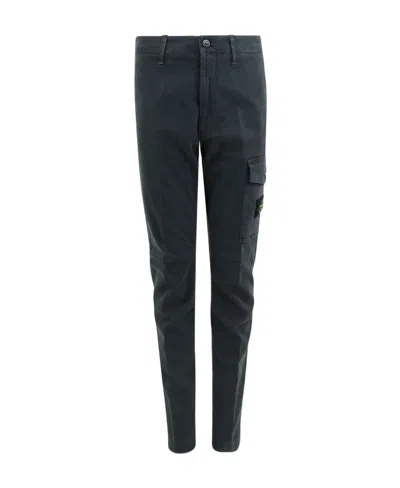 Stone Island Logo-patch Cargo Pants In Black