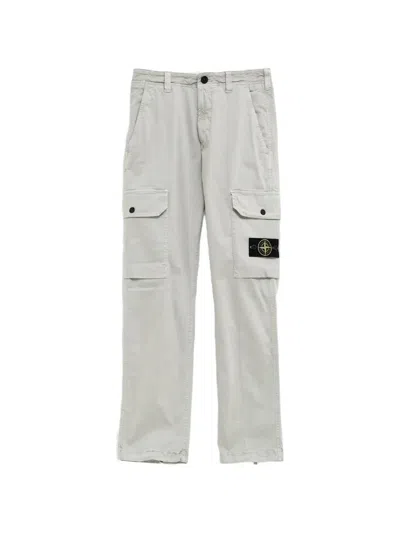 Stone Island Logo-patch Cargo Pants In Gray