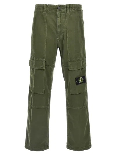 Stone Island Pantalon Cargo In Green