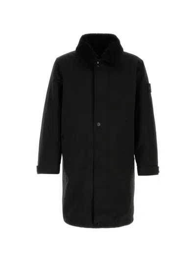 Stone Island Logo-patch Coat In Multi