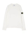 Stone Island Logo-patch Cotton Jumper In White